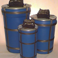 3 sizes of blue cargo delivery systems made by Butler