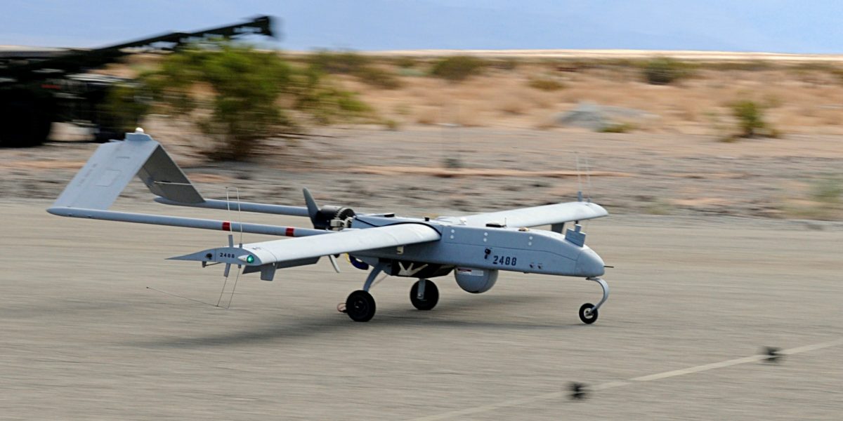 UAV on a runway